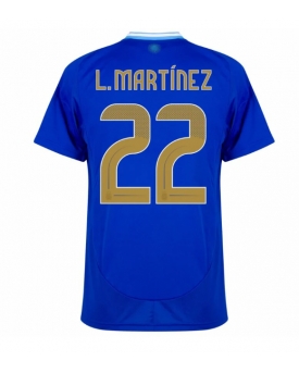 Argentina Lautaro Martinez #22 Maglia Gara Trasferta Repliche Copa America 2024